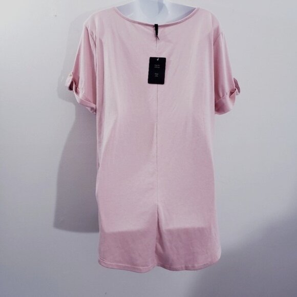 Ashley Blue Plus Size 3X Blush Pink Grommet Top NEW - Picture 6 of 8